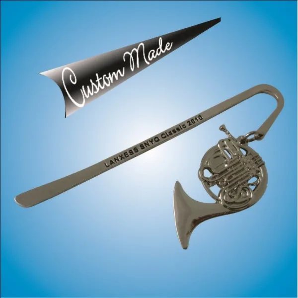 Slim Metal Bookmark with Hanging Charm