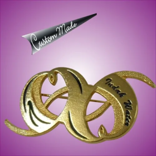 2D Effect, Gold Plated with enamel colour