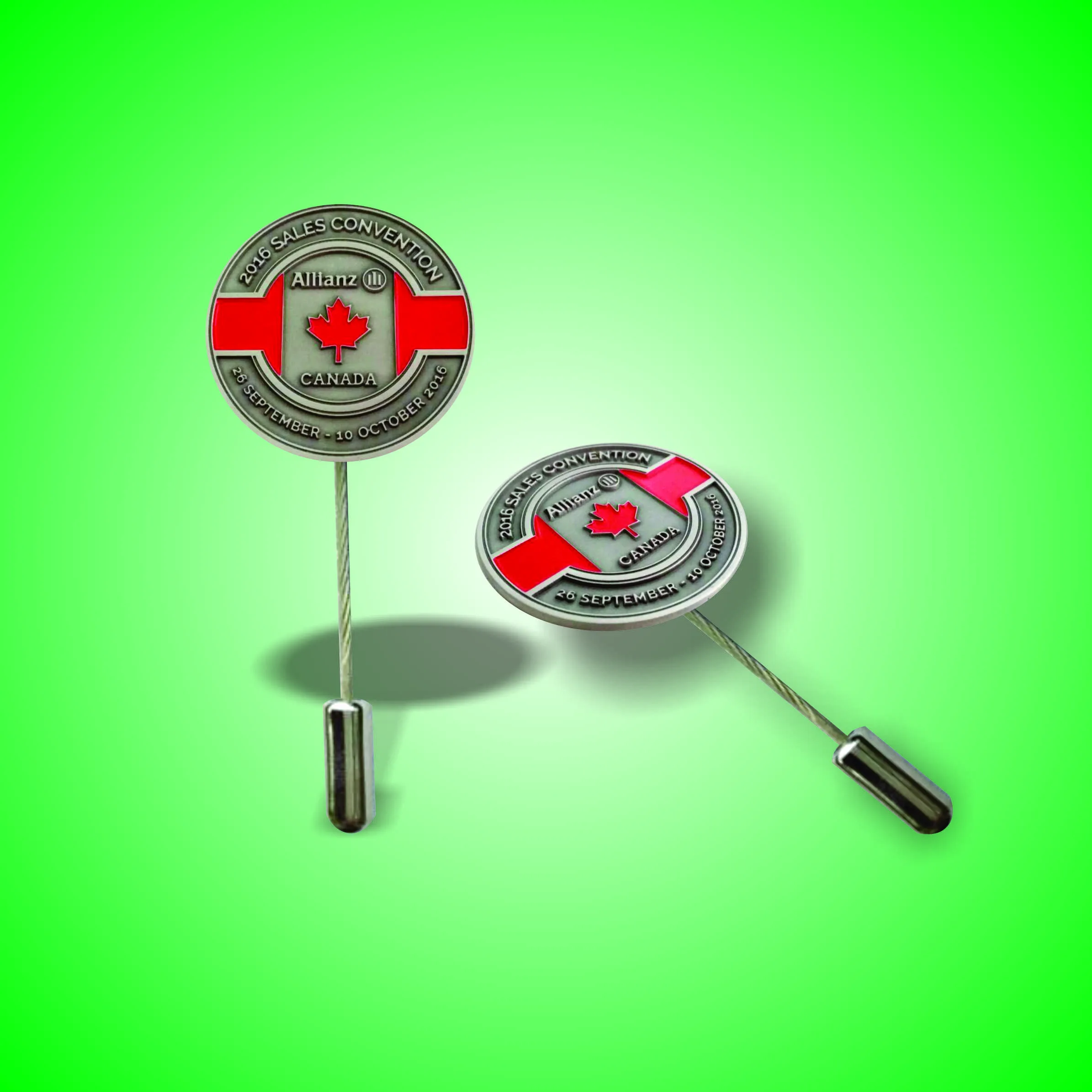 Long Pin - Customised Casting Long Pin With Soft Enamel Color Fill