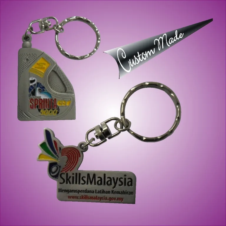 Keychain - Pewter With Enamel Paint