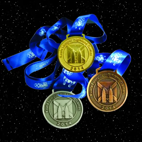 Customised Casting Medal With 3 Different Plated Finishing