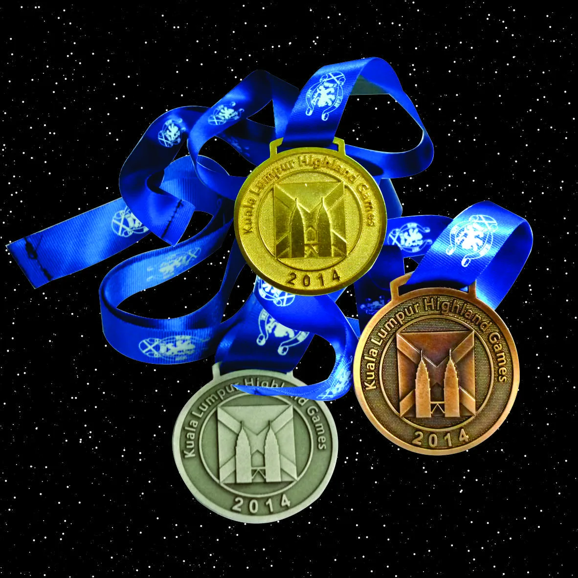 Customised Casting Medal With 3 Different Plated Finishing
