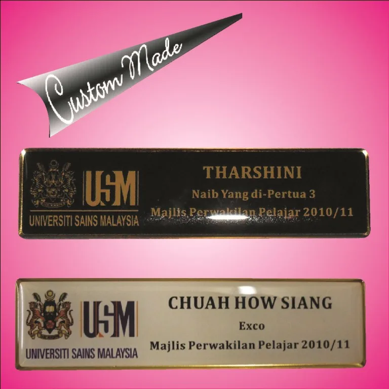 Full Color Printing Metal Name Tag