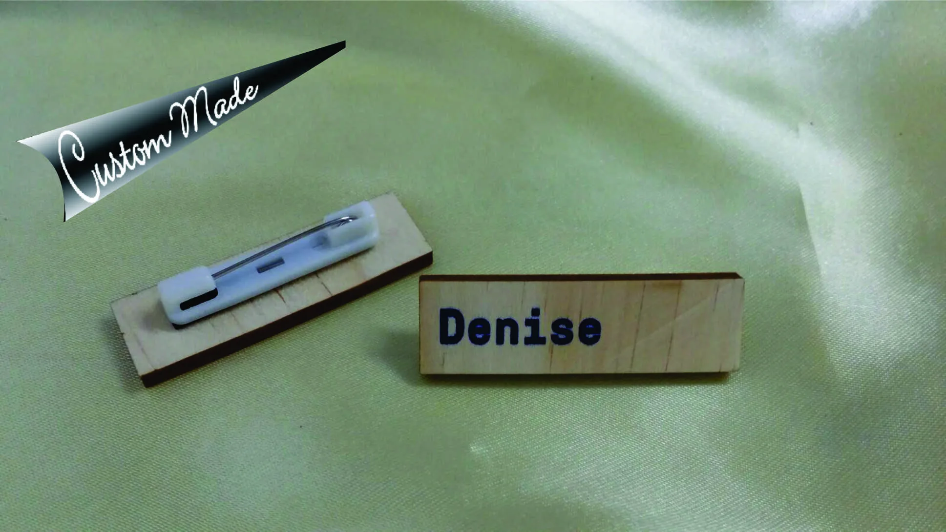 Wooden Name Tag
