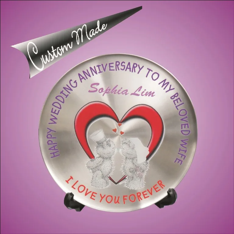 Pewter Plate With UV Printing Design