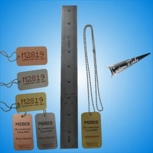 Etching Pet Tag With Ball Chain